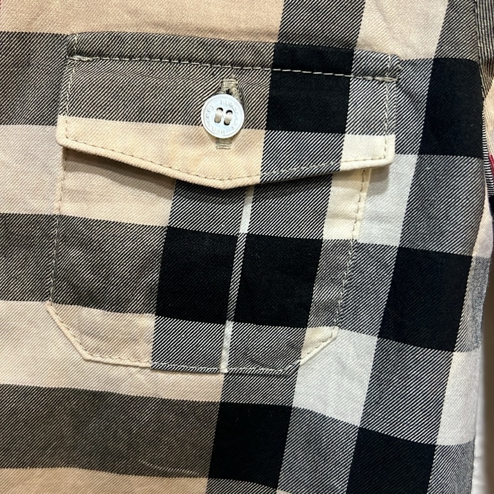 Authentic Burberry Check long sleeve button down shirt size 2Y - Picture 4 of 7